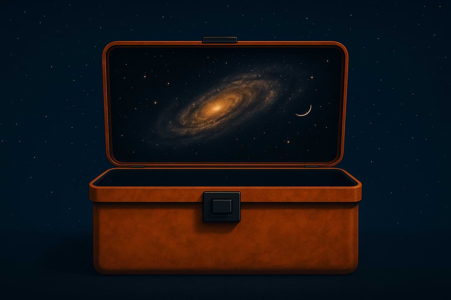 Open toolbox revealing the universe