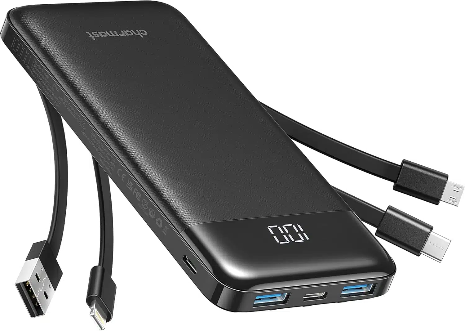 Charmast Power Bank 10000mAh con Cavi