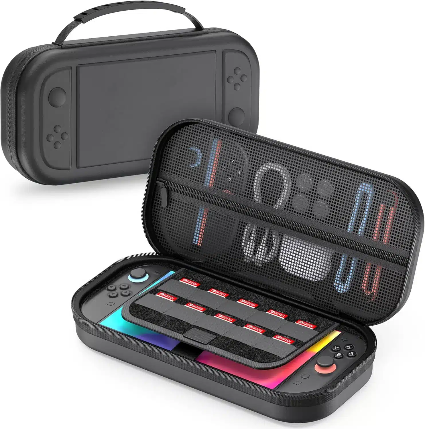 Funda Rígida para Nintendo Switch 2 (Ranuras para Tarjetas/Ranura para Power Bank)