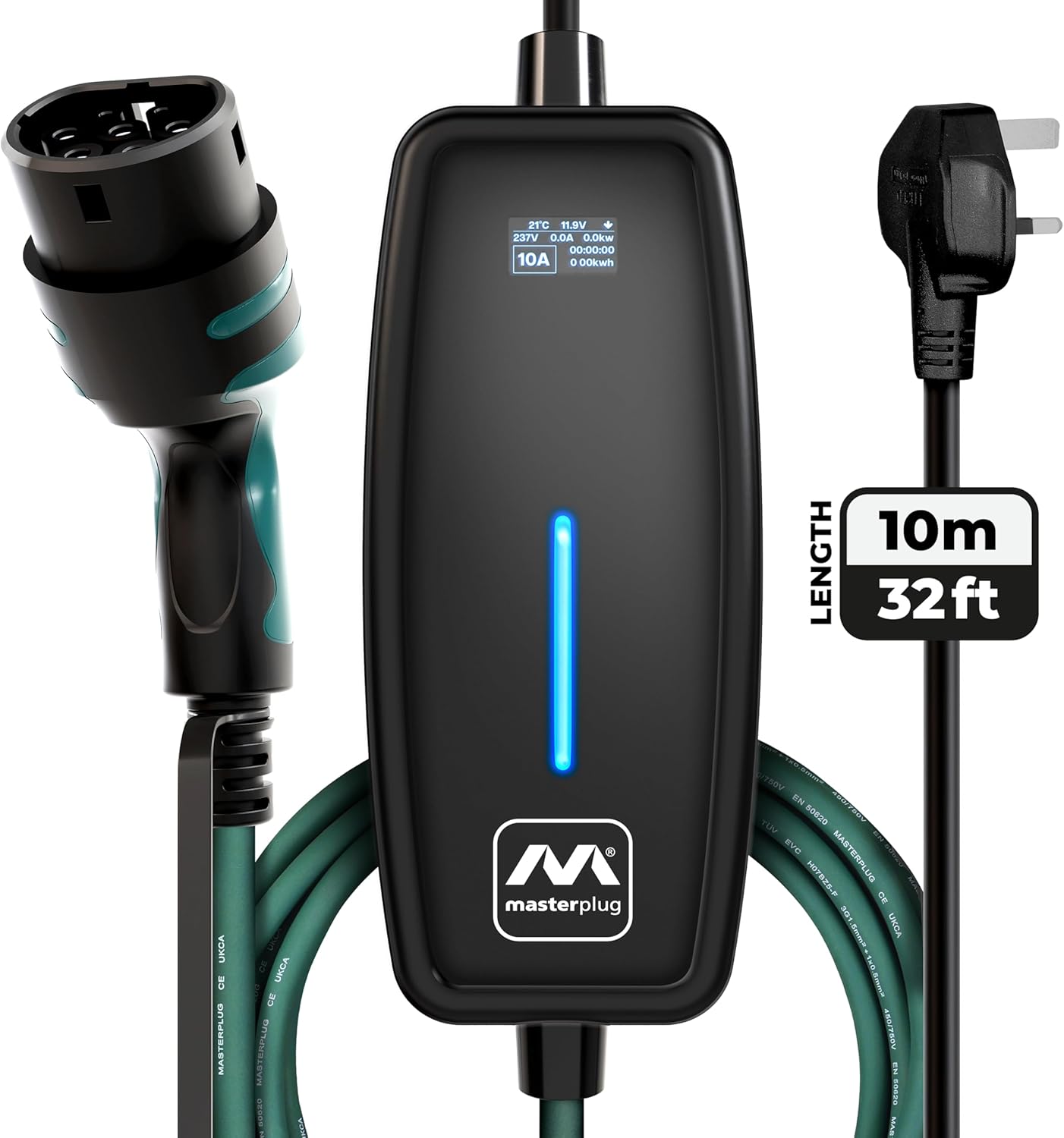 Masterplug EV Charging Cable Mode 2 (10m)