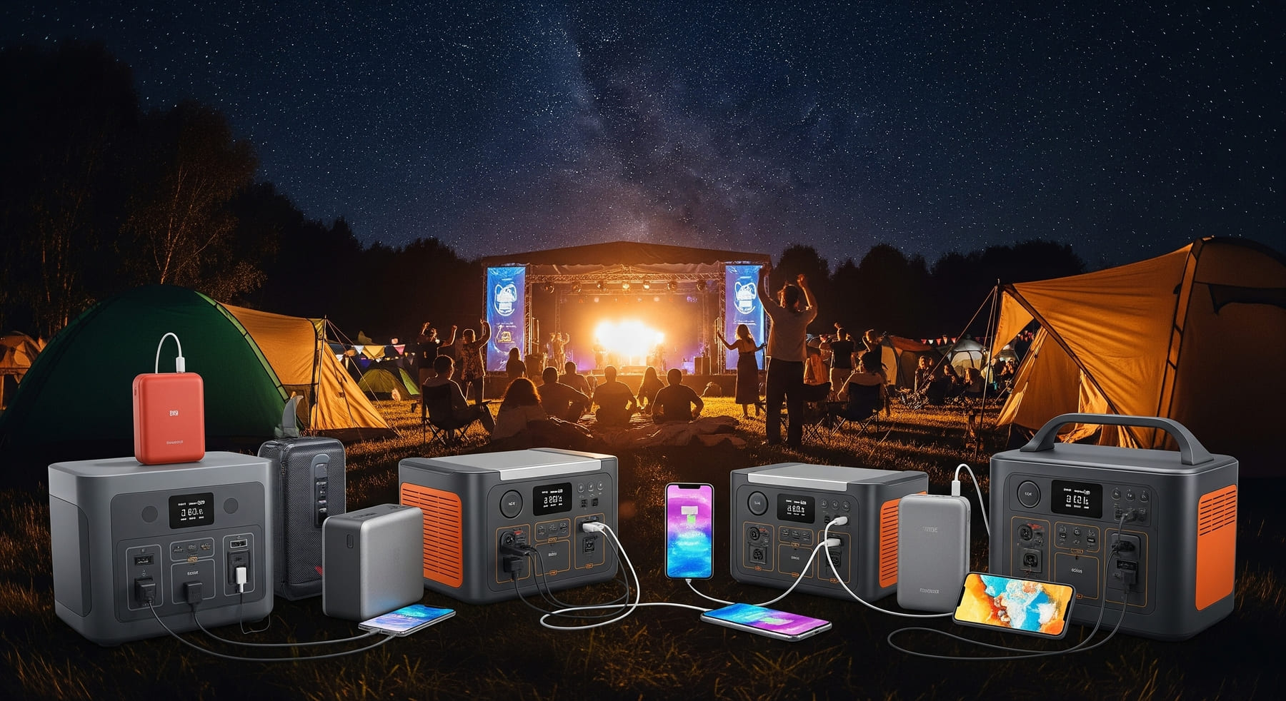 Portable Power Station at Music Festival