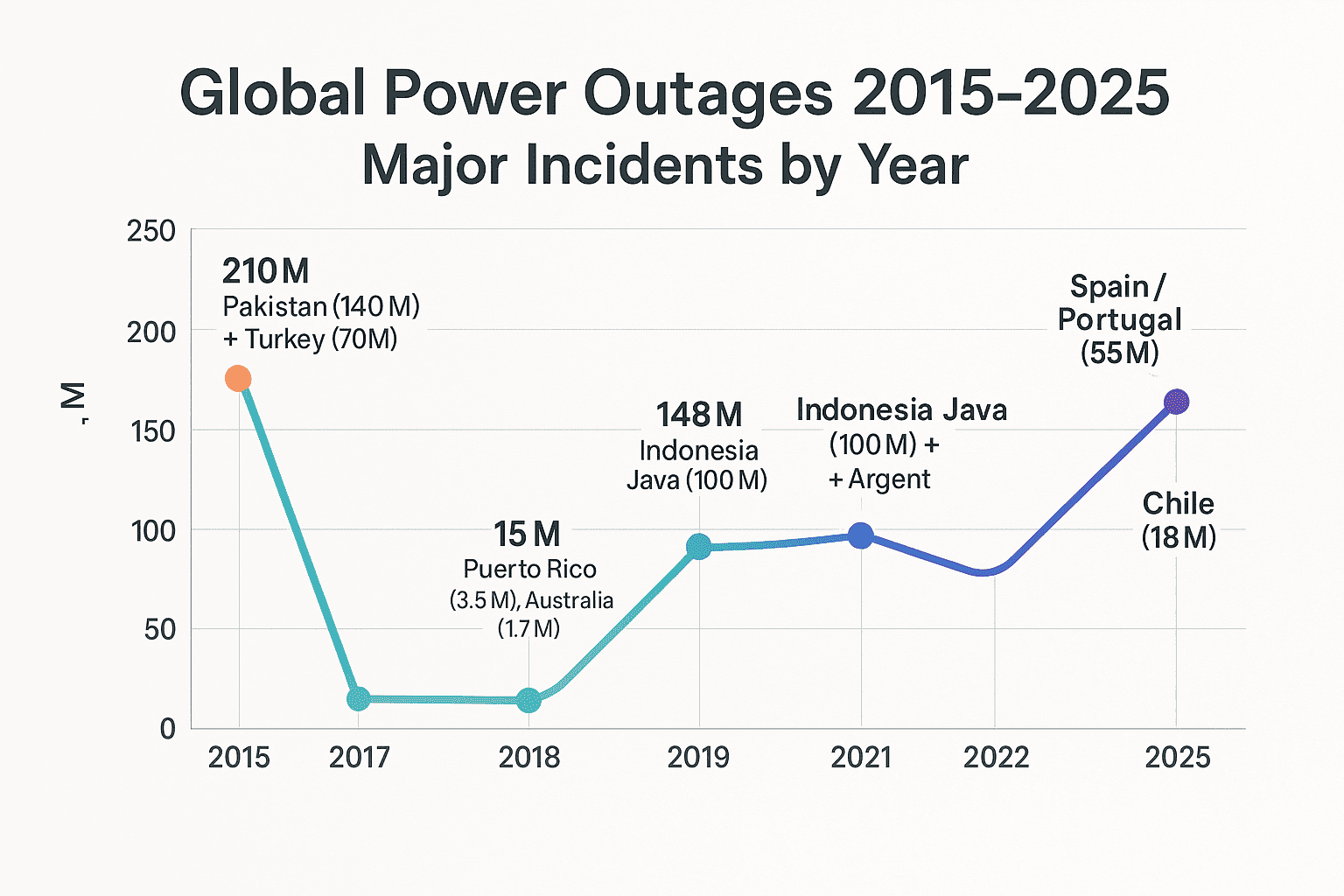 Global Power Outage Trends: 2015–2025