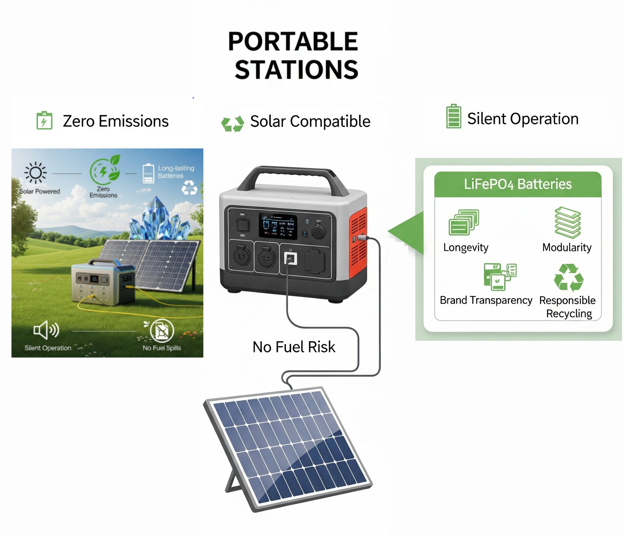 Infographic for eco-friendly portable power stations