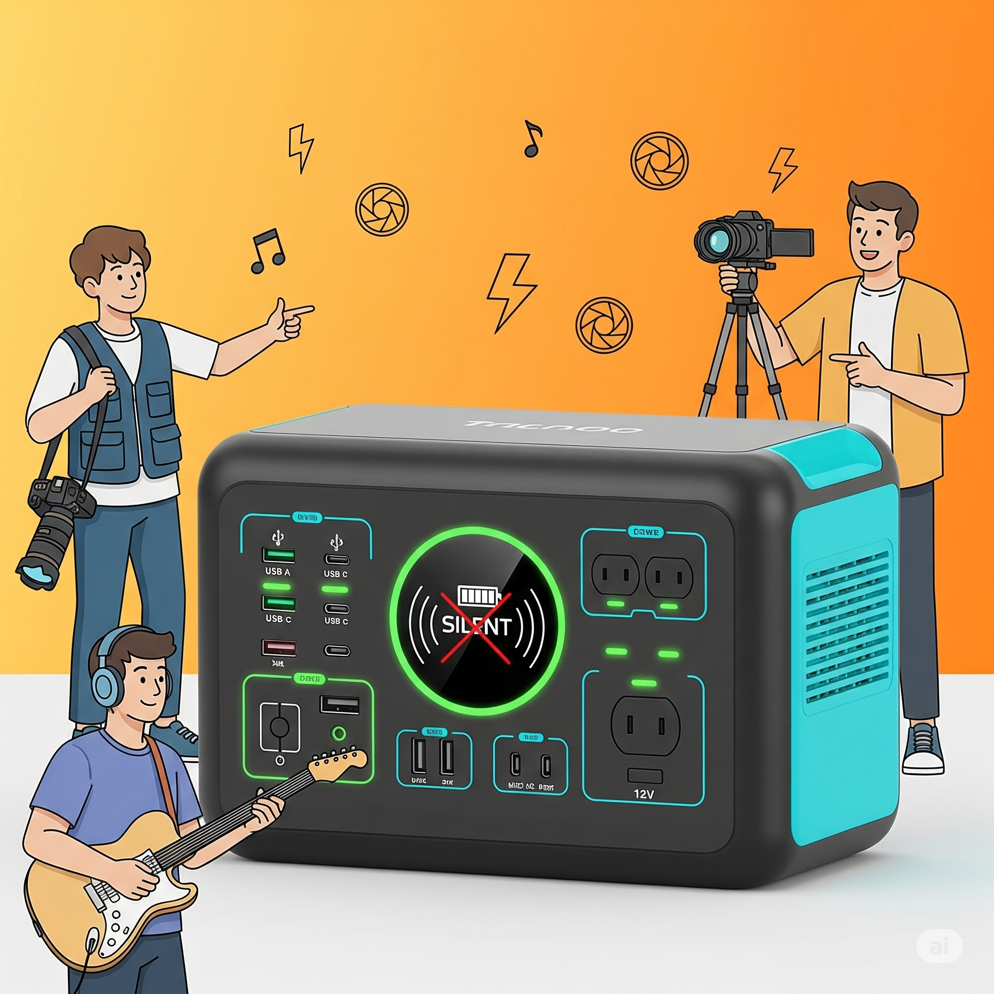 Infographic for portable power stations for creatives