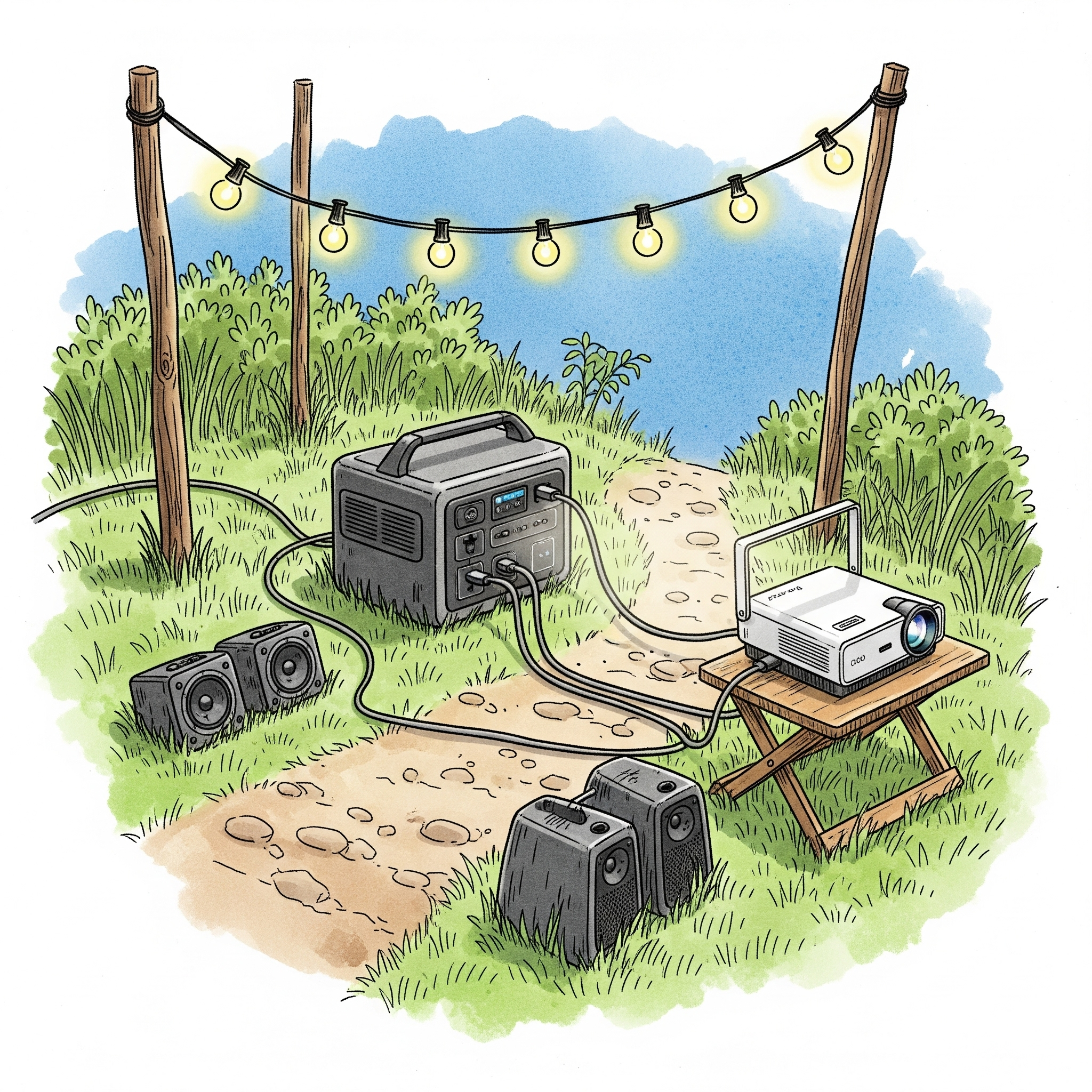 Infographic for portable power stations for outdoor entertainment